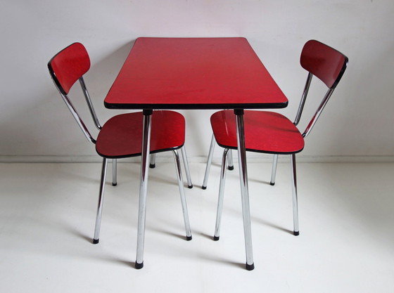 Image 1 of Mesa y 2 sillas de Formica, década de 1960.