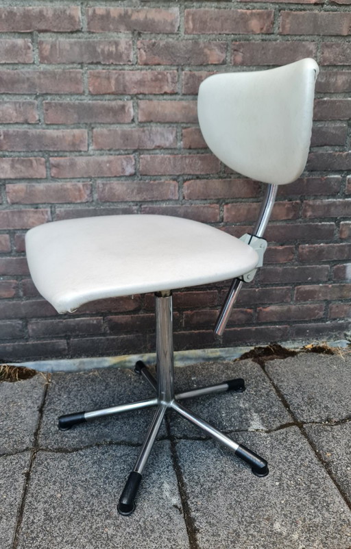 Bürostuhl von De Wit Brothers, drehbar, 1960er/70er Jahre – Gebroeders de Wit, bureaustoelen, Metal, Chrome (photo 2 of 14)