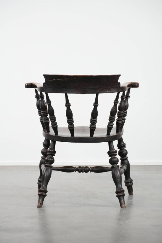 Image 1 of Antique English captain's chair/side chair/desk chair from the early 19th century