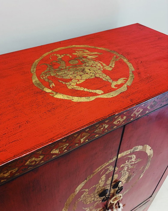 Rode Chinese Kabinet – Opbergkast, Wood (photo 6 of 11)