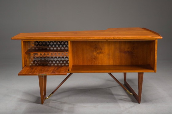 Image 1 of  Mid-Century Boomerang Desk in Teak by Peter Løvig Nielsen, Denmark, 1960s