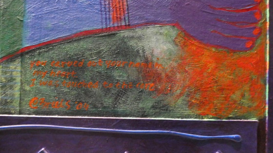 Image 1 of CLEMENS BRIELS - Uniek Meesterwerk "Touched to the Core" (130x100cm) - Gesigneerd + Certificaat