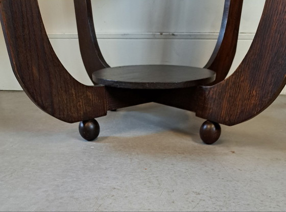 Amsterdam School, Art Deco Side table, Wood, Brown (photo 2 of 6)