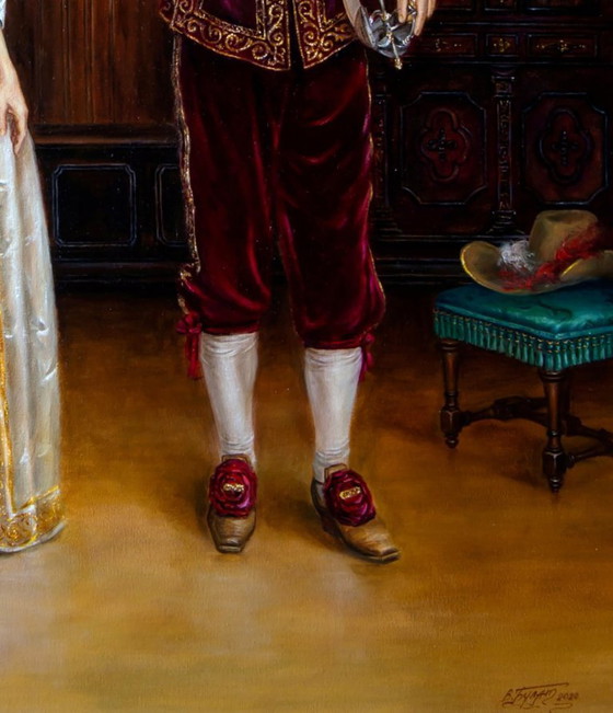 Original Oil Painting And Don't Forget The Pendants - Based On A. Dumas's "The Three Musketeers" (photo 7 of 7)