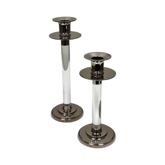 Image 1 of Par de candelabros Svenskt Tenn (diseñados por Estrid Ericson), Suecia, década de 1960.