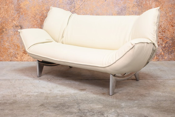 Image 1 of Nouveau canapé Leolux Tango en cuir beige capitonné