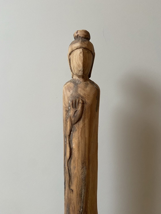 Scultura Buddha in legno indonesiano, Oggetti decorativi, Marrone (foto 3 di 7)