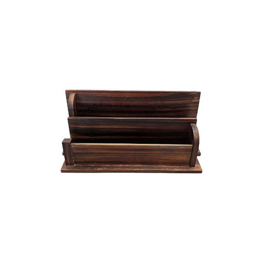 Frans Art Deco Palissander Look Brievenhouder, Jaren 20/30 – decoratieve objecten, Wood