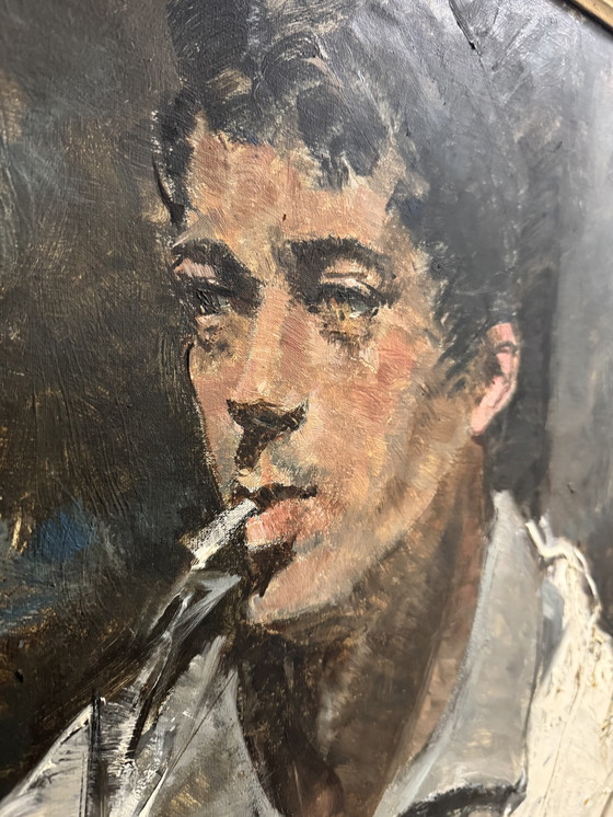 Image 1 of Portrait painting Armand Massonet 1964