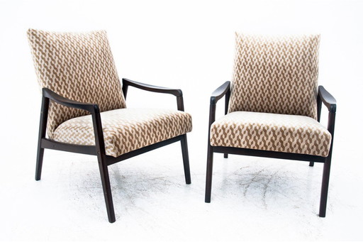 Pair of vintage armchairs, Poland, 1960s. 