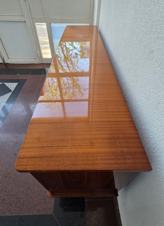 Image 1 of Complete vintage Mid-century Modern dining set with sideboard, table, and 8 chairs