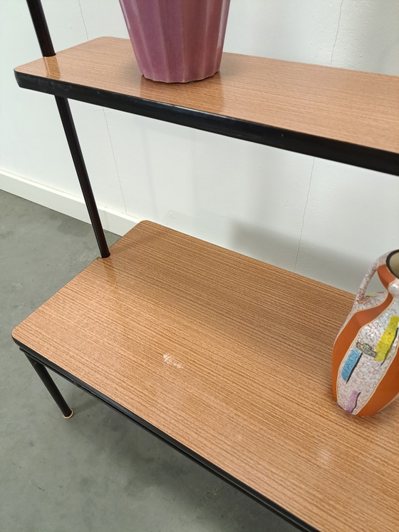 Image 1 of DDR Plant Table With Formica And Steel, Plant Rack