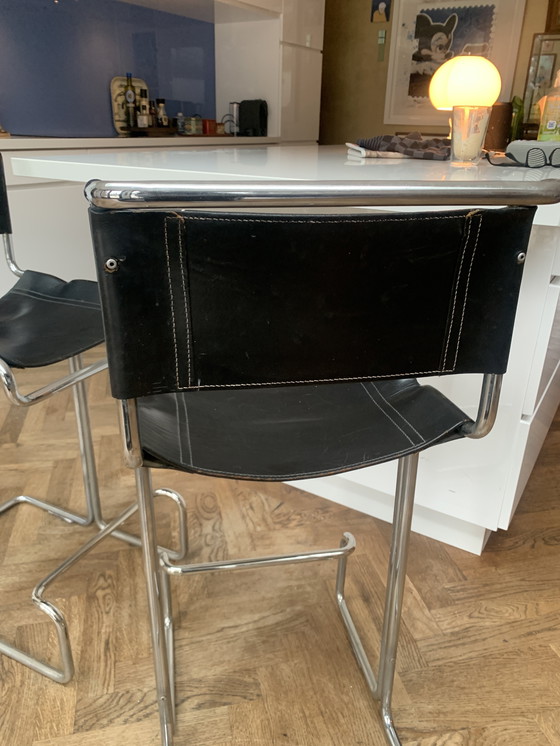 Image 1 of Deux tabourets de bar vintage de style italien, années 1960