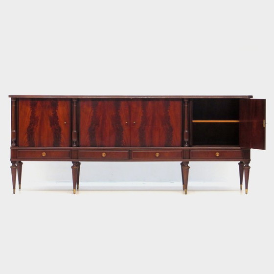 Image 1 of Vintage design dressoir in gevlamd mahonie