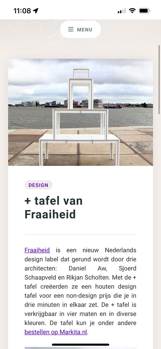 Image 1 of Plus Tafel Van Bureau Fraai NL Design No Glue