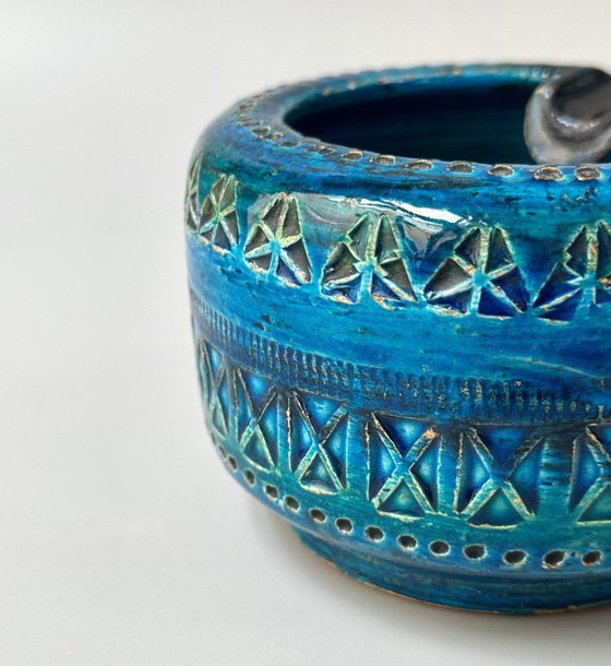 Image 1 of Vintage Ashtray • Rimini Blue • Ceramic • Aldo Londi • Bitossi • 1950