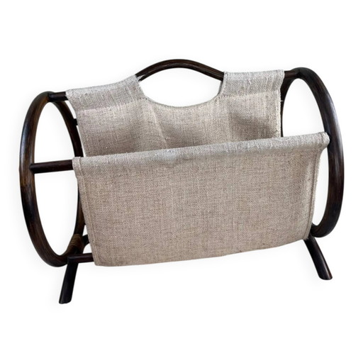 Portariviste vintage in rattan