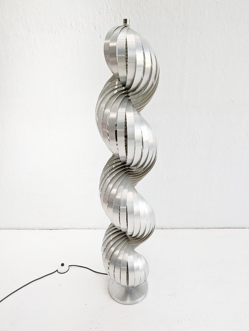 Spiral-Stehleuchte von Henri Mathieu 1970er Jahre