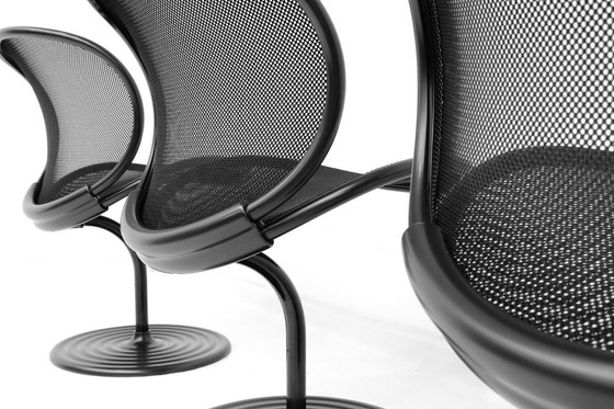 Image 1 of Come nuove! Set vintage di 4 sedie O-Line, disegnate dal Prof. Herbert Ohl per Wilkhahn nel 1982, in condizioni da museo!