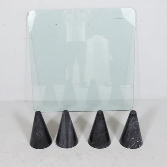 Image 1 of  Coffee Table/Table basse, marbre dans le style de Massimo Vignelli, Italie, années 1980