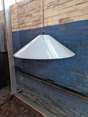 Vintage Hanglamp Plexiglas / Zwart Metaal, Spaceage