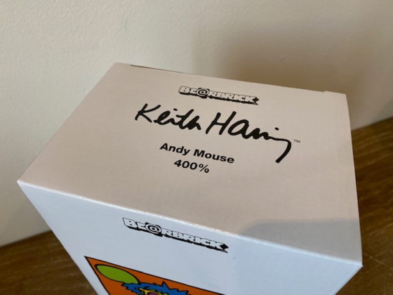 Image 1 of Bearbrick Keith Haring Andy Warhol Andy Mouse 400% MEDICOM speelgoed