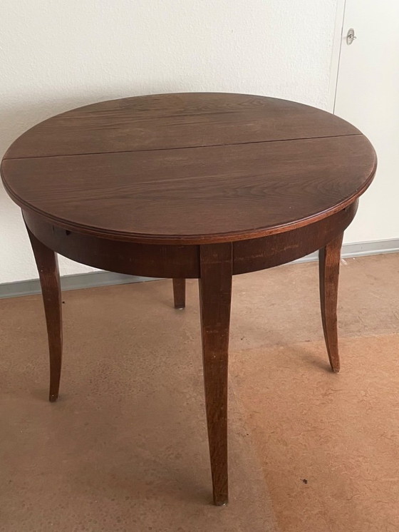 Image 1 of Tavolo Art Déco con una forma elegante e meravigliosamente curva per l'estensione