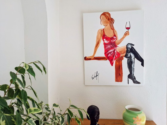 Image 1 of Henry ESCOBAR - The Glass - Artist's Painting