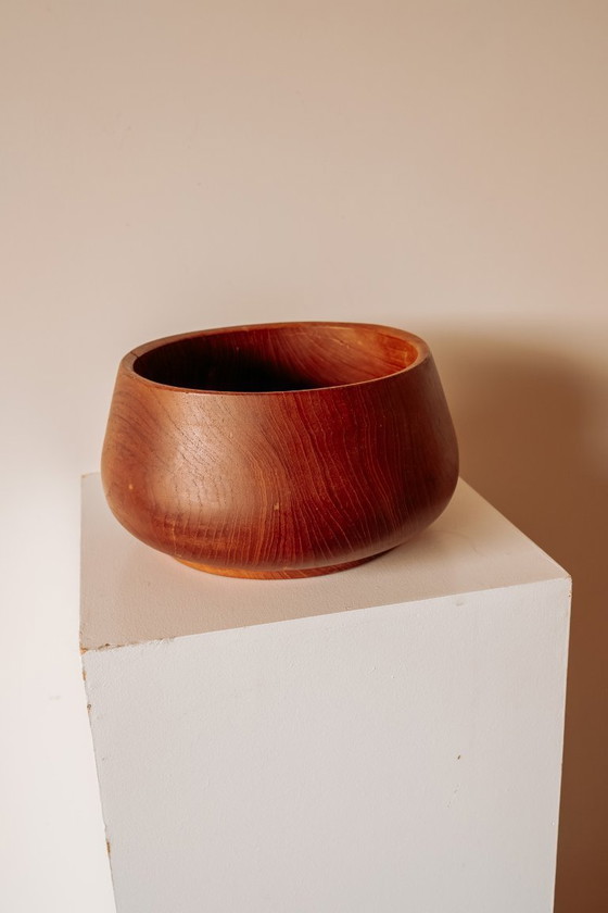 Image 1 of Saladier ou coupe à fruits vintage danois en teck, années 1970