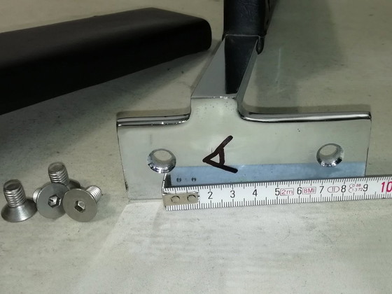 Image 1 of 1x Set di braccioli per poltrona in pelle GIRSBERGER 1600 LOUNGE CHAIR anni '60 pezzo di ricambio