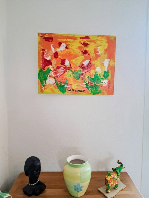 Enzo SAN MARCO - Strange Meadow - Artist's painting