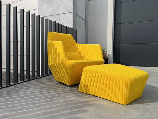 Ligne Roset facett lounge with ottoman