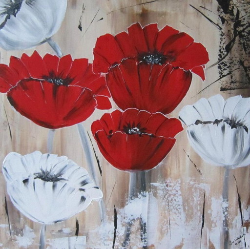 Peinture de coquelicots