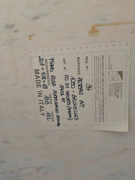 Table de salle à manger vintage en marbre, années 1970