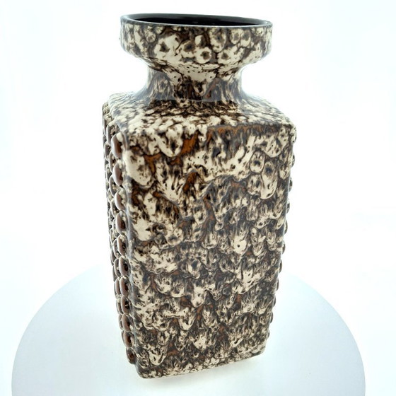 Image 1 of Bruine vaas VEB Haldensleben 'Dots' | 3058A