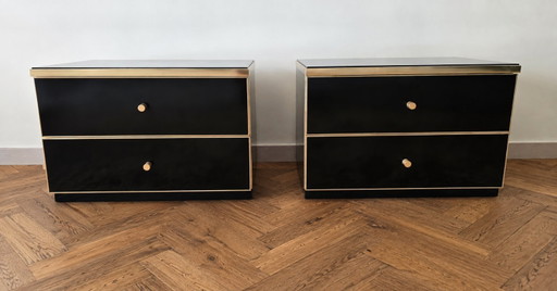 Coppia di Comodini Maison Roméo Paris di Jean-Claude Mahey, Anni '70