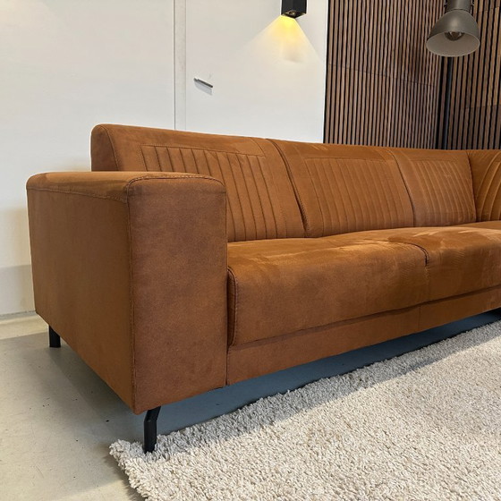 Image 1 of Cognacfarbenes Ecksofa, gereinigt, 276 x 200 cm