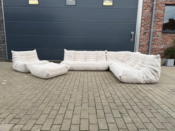 Image 1 of Ligne Roset Togo 3-seater, 2-seater and corner sofa in Beige Corduroy