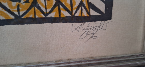 Image 1 of Zwei wunderschöne alte Siebdrucke von Werner Schinko