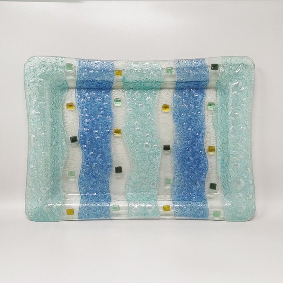 Image 1 of 1970s Astonishing Tray By Albatros in Murano Glass. Made in Italy