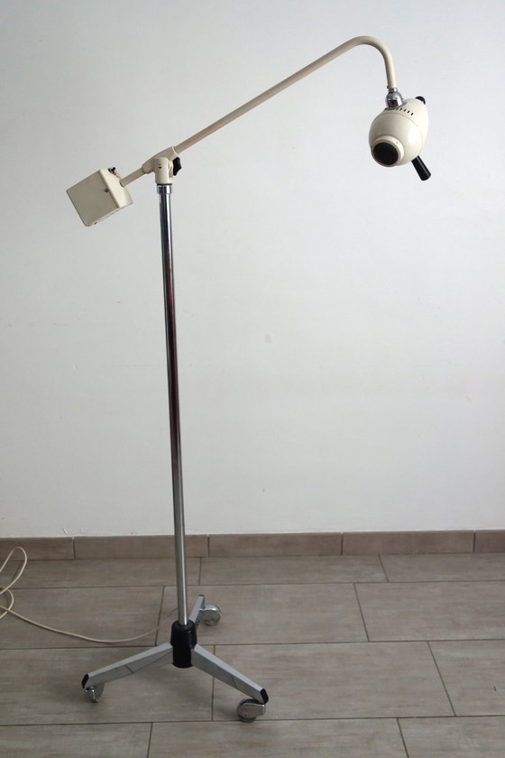 Lampada da terra da dentista vintage, Germania anni '60, Soux, Lampade da terra, Metallo, Plastica, Crema (foto 5 di 15)
