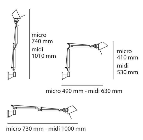 Image 1 of Lampada da tavolo Tolomeo micro nera