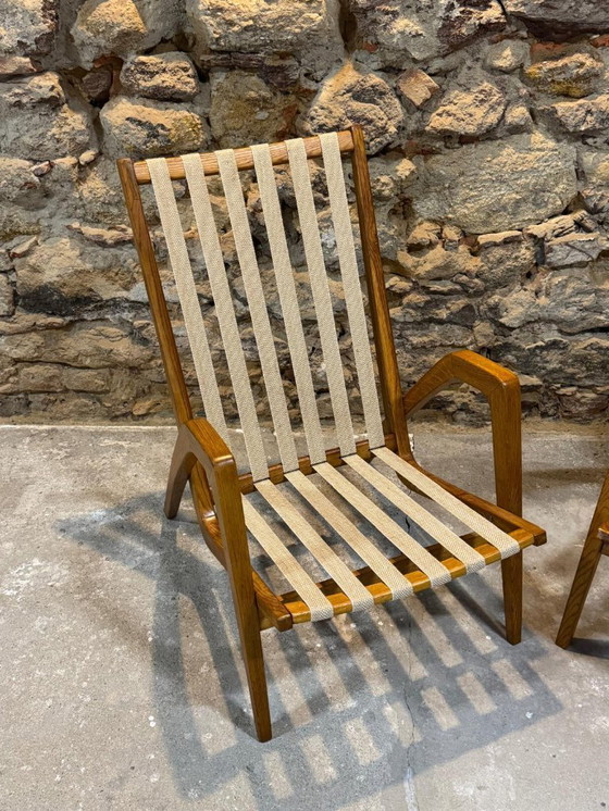 Image 1 of Coppia di Poltrone di Jan Vaněk, anni '40, Completamente Restaurate, Cecoslovacchia
