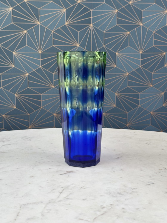 Image 1 of Rainbow Vase by Aknuny Astvatsaturyan Leningrad Art Glass Factory, USSR, 1960s