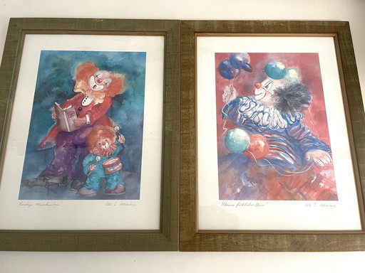 Ute S Mertens 2 reproductions d'aquarelles