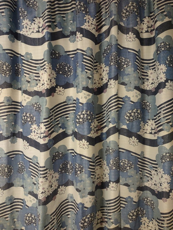 Image 1 of Grote vintage retro Japanse gordijnen uit de jaren 70
