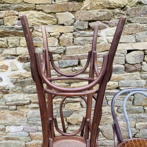 Set of 4 Vintage Bistro High Chairs – Dining chairs, Wood (photo 25 of 33)