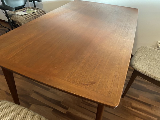Image 1 of Mid-century teak table with extension leaves