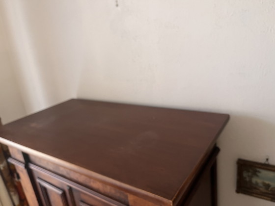 Italiaanse notenhouten broodkast – Wandkast, Wood, Textile (photo 8 of 14)