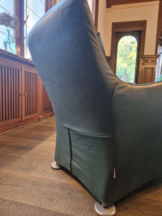 Poltrona Montis Loge, Gerard van den Berg, Pelle Petrolio / Blu-Verde, Poltrone, Metallo, Modern (foto 3 di 5)